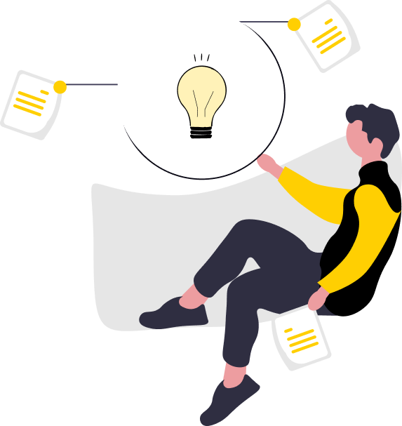 Ilustração de ideias e pesquisa